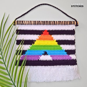Patrón de tapiz de crochet LGBTQ+ Ally: Decoración del Orgullo Arcoíris (Descarga digital en PDF)