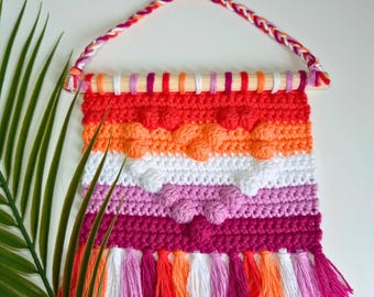 Lesbian Pride Heart Tapestry Crochet Pattern (PDF)
