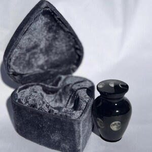 Phases of the Moon mini Keepsake small Urn Black Aluminum Memorial image 15