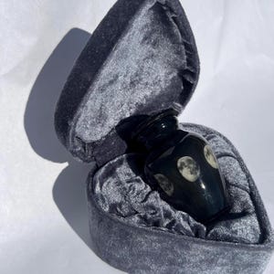 Phases of the Moon mini Keepsake small Urn Black Aluminum Memorial image 9
