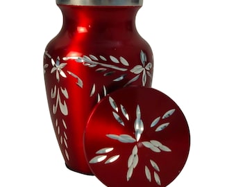 Diamond Cut Mini Cremation Urn: Handmade Aluminum Keepsake