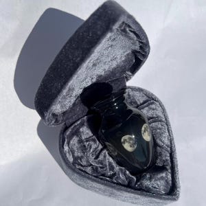 Phases of the Moon mini Keepsake small Urn Black Aluminum Memorial With Heart Box
