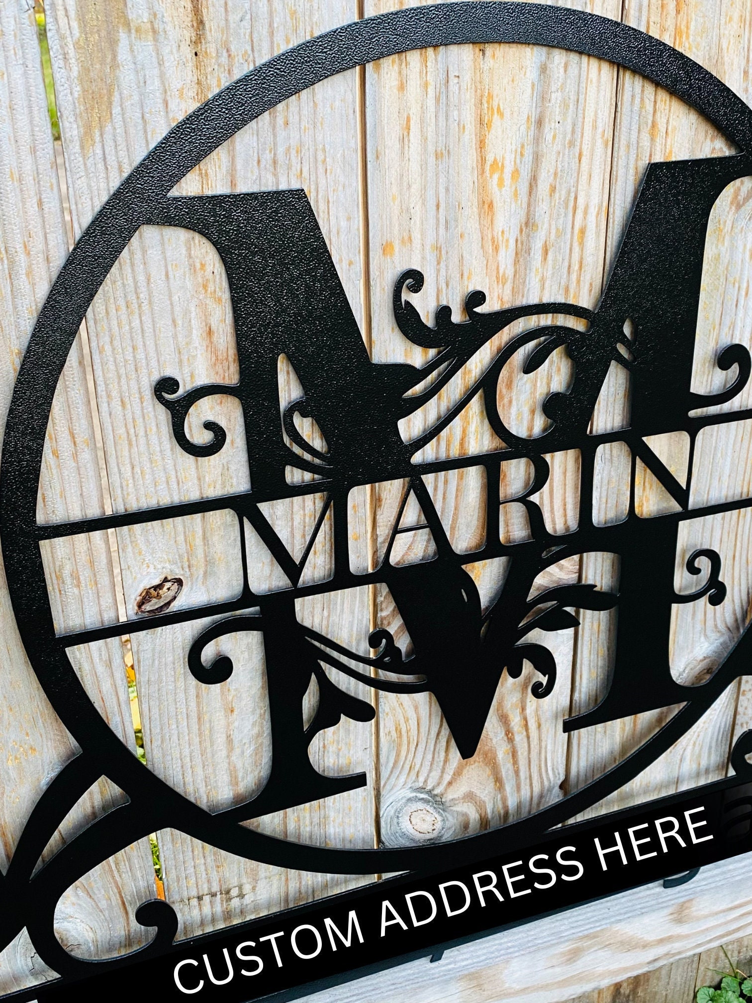 Personalized Family Name Metal Sign: Custom Monogram Outdoor Decor - Etsy
