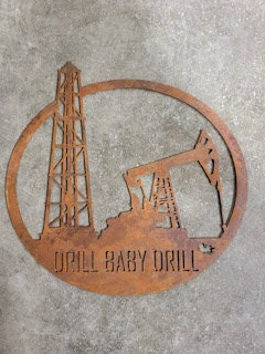 Drill Baby Drill Oil Rig Custom Gift, Personalized Laser Art - Etsy