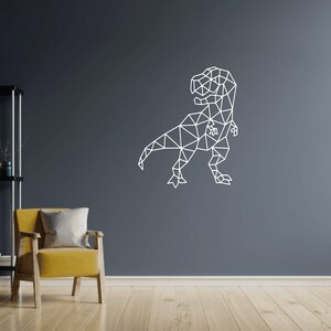 Geometric T-Rex Laser Cut Wall Art