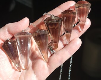 1.5″ Smoky Quartz Pendulums – Natural Color, from Brazil – Choose Your Own!