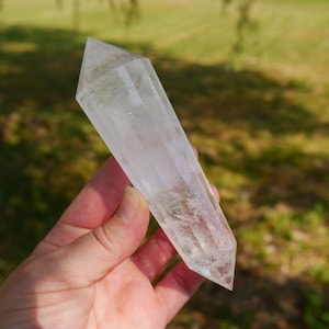 5″ Sparkling Clear Quartz Vogel with 12 sides from Brazil | Crystal Healing | Energy Tools 7.3 oz