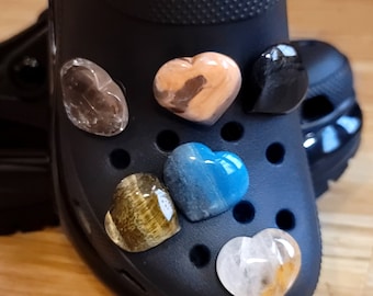 Crystal Heart Shoe Charms
