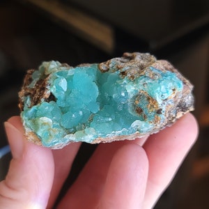 2.5″ Hemimorphite Specimen Small-Cabinet Size 3.5 Oz