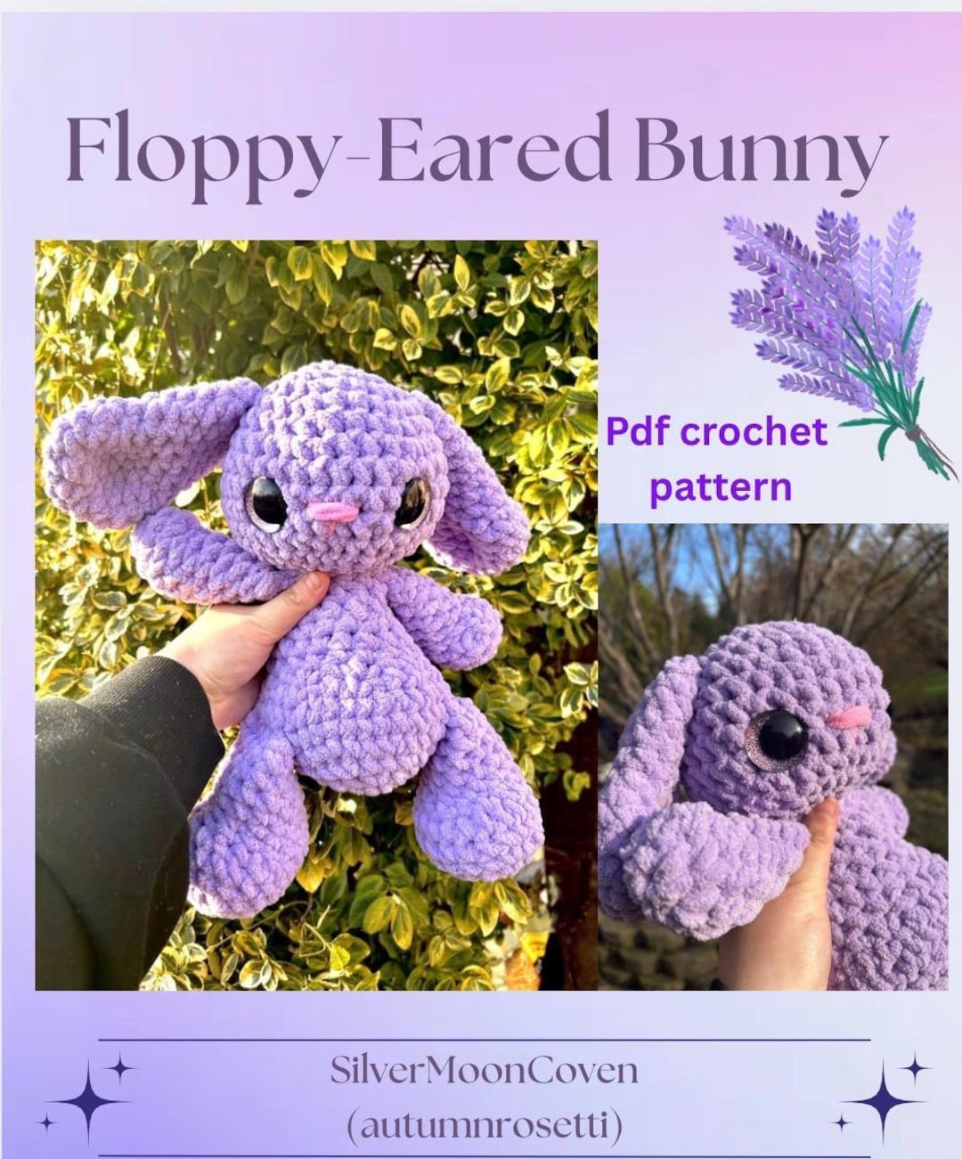Floppy Ear’d Bunny - Crochet Pattern - PDF - Beginner Friendly - DIY ...