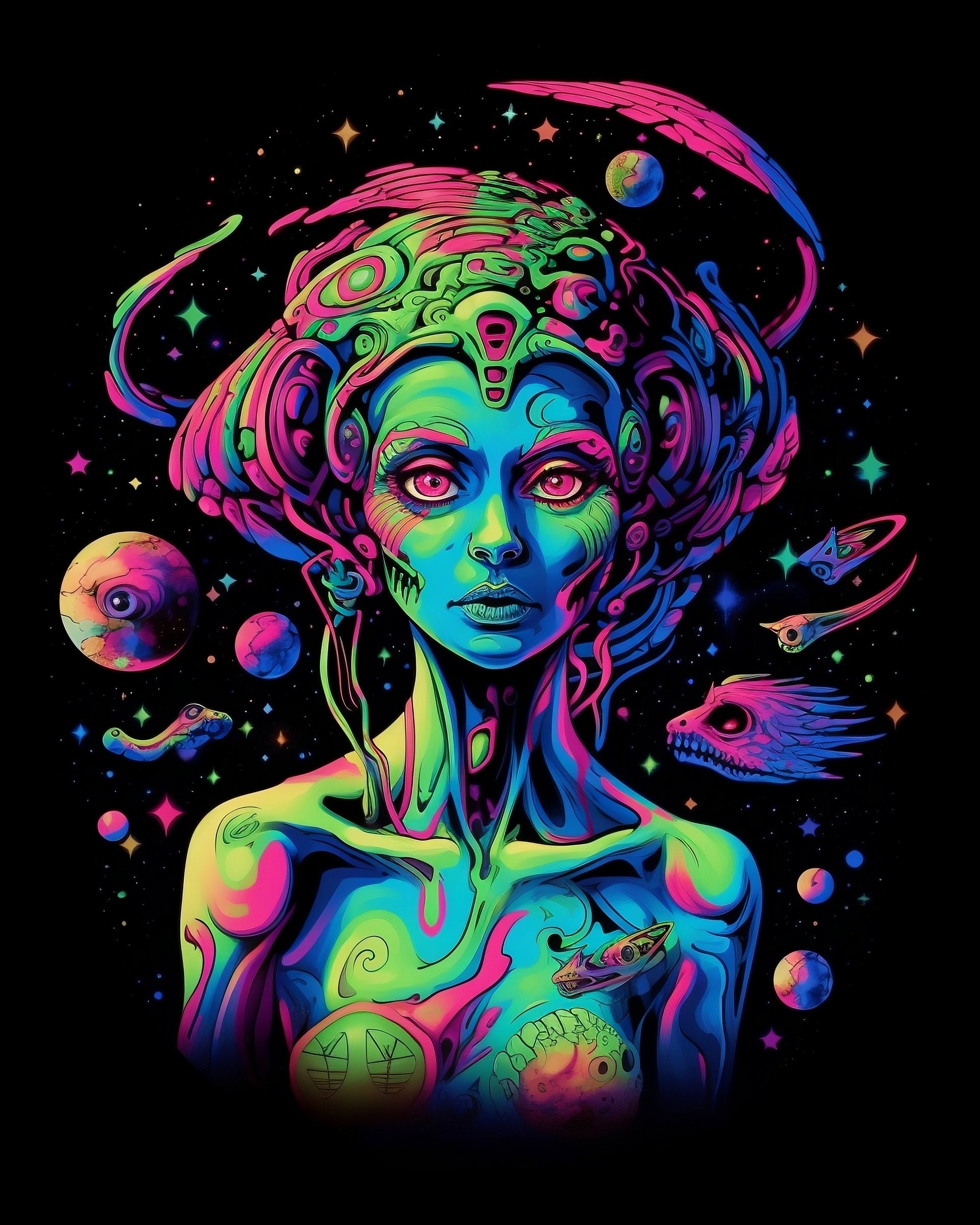 Psychedelic Trippy Paint Designs - b9a04f9