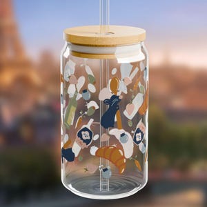Remy Ratatouille Inspired, Prezent do kuchni, Prezent dla fanów Disneya, Naczynia dla szefów kuchni, Miłośnik filmów animowanych - szklanka do picia dla smakoszy, 16 uncji