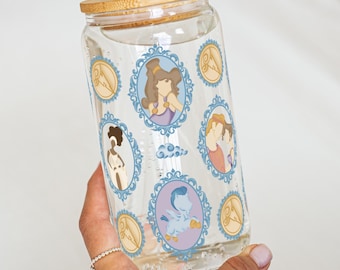 Hercules Meg Pegasus Cameo Glass Tumbler (16oz) – Storybook Drinkware