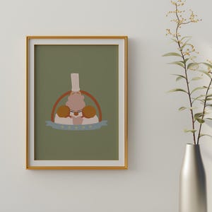 Pixar Remy Ratatouille Digital Art Print, Wall Decor, Gusteau Chef Kitchen Art, Movie Fan Gift