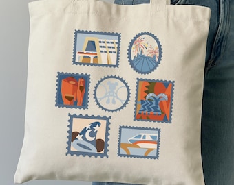 Contemporary Resort Monorail Loop Resort Hop Tote bag | Stamp Design