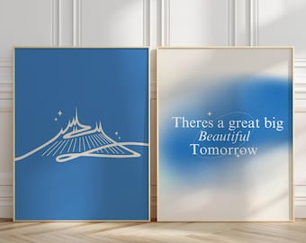 Arte de Tomorrowland, Montaña Espacial, Decoración de arte con impresión digital de Disney, Decoración de habitación infantil con temática de galaxia y espacio exterior, Carrusel del progreso, Arte mural
