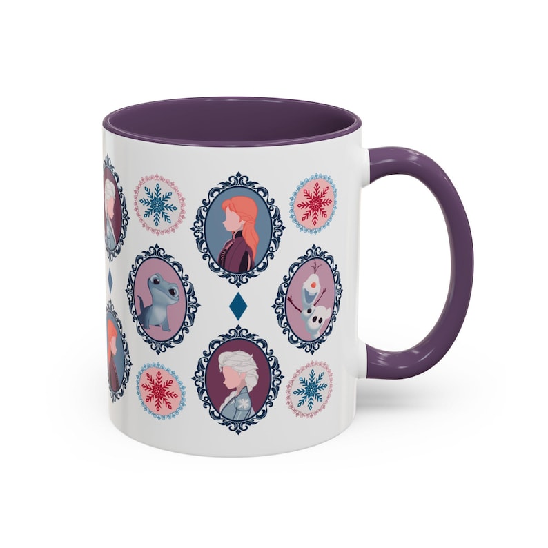 Frozen Anna Elsa Olaf Mug | Disney Princess Character Coffee Cup image 2