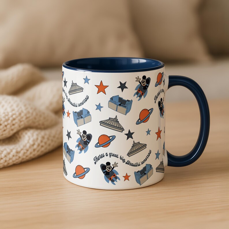 Tomorrowland Space Mountain Mickey Mouse Accent Coffee Mug immagine 2