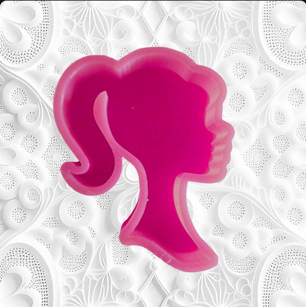 Forma de Silicone - Escrita Barbie 2 cav - Decore Artesanatos SP