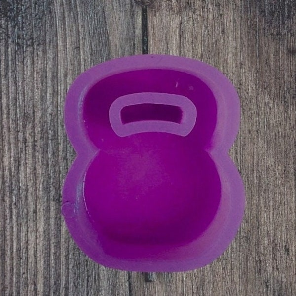 Small Kettlebell Mold for Freshies, Vent Mold, Soap Mold, Freshy Mold, Clay Mold, Wax Mold, Oven Safe Silicone Mold, aprx 2"×1,75"×.75" deep