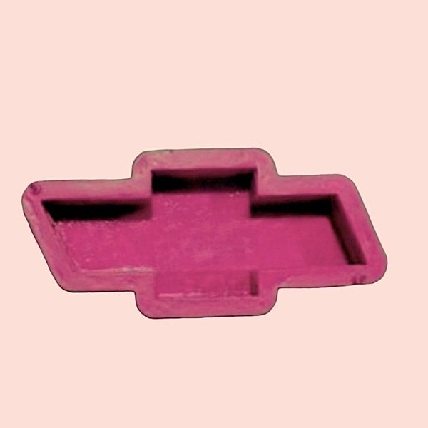 Chevy Mold for Freshies, Soap Candle Making, Wax Craft, Resin Art, Clay, Bowtie Emblem Mold for Him, Oven Safe Silicone, aprx 2"×5"×1" deep