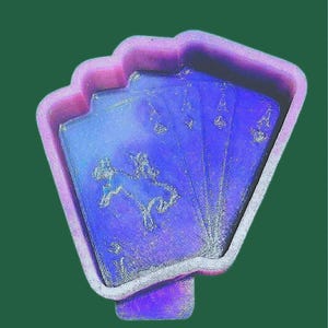 Circa 4,5"x4,5"x1" di profondità, stampo Four Aces, carte Aces, stampo Freshie per la produzione di sapone, stampo per candele, artigianato fai da te, arte in resina, stampo in silicone adatto al forno