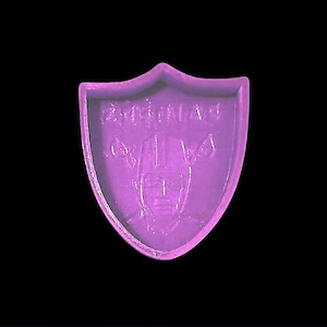 Molde de silicona de los Raiders para Freshie, para hacer jabón, resina, arte, molde para velas, molde de fútbol de los Raiders, silicona apta para horno, aprox. 11,4 x 10 x 2,5 cm de profundidad.