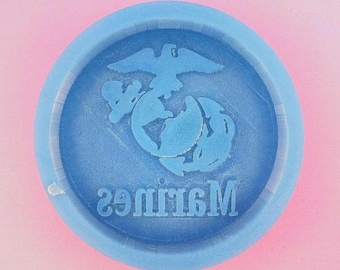 Marines Mold, Freshie Mold for Soap Making Candle Mold, DIY Craft Mold, Plaster, Resin Art, Oven Safe Silicone Mold, Aprx 3.5”x3.5"×1" deep