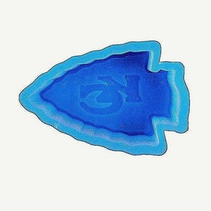 Small KC Arrowhead Mold, Soap Making, Resin Art, Wax Melt DIY Craft, Chief Football Freshie Vent Mold, Oven Safe Silicone aprx 2"×3"×1" deep