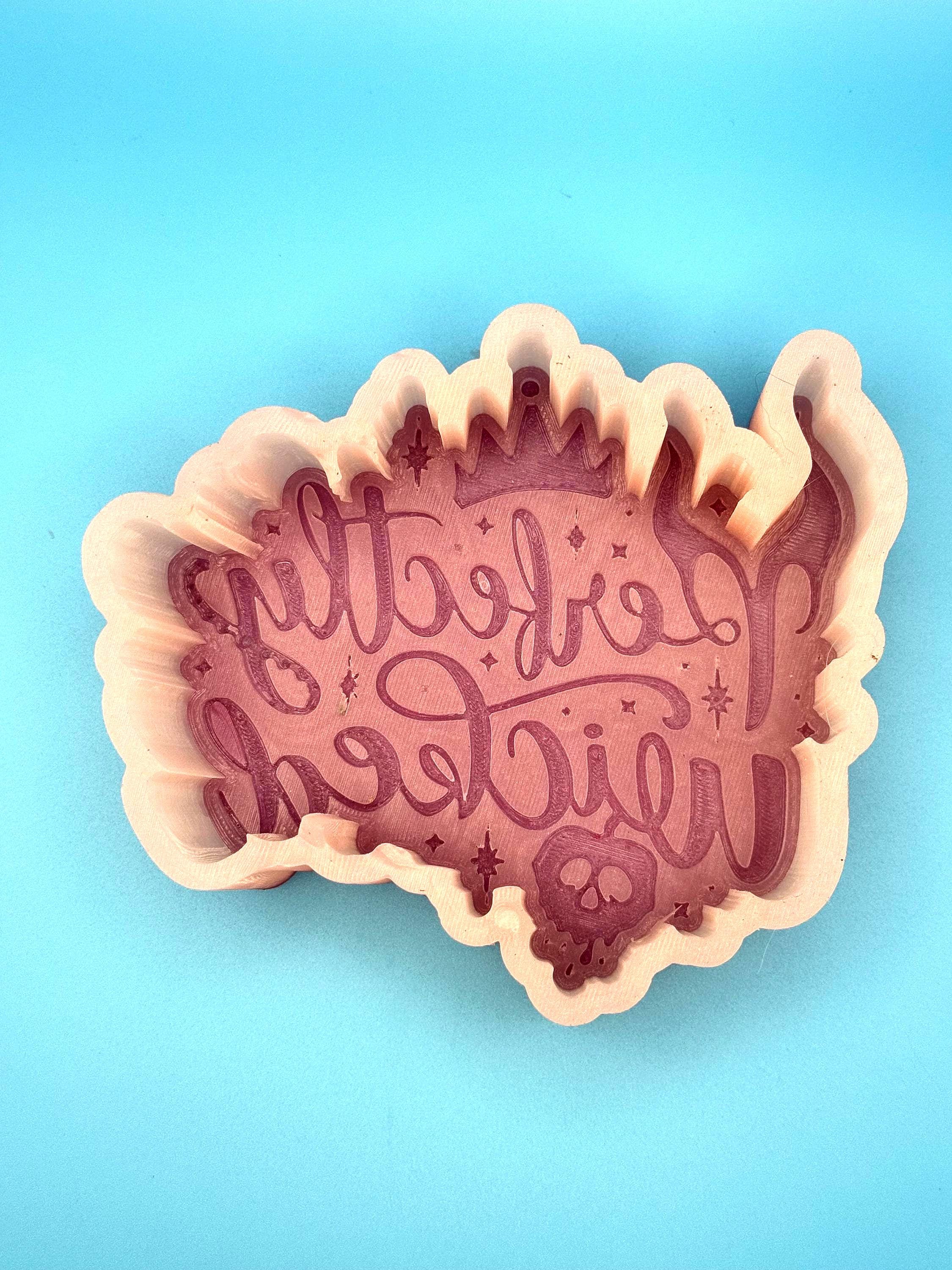 Perfectly Wicked Mold, Freshie Mold for Soap Making Candle Mold, DIY Craft Supply, Resin Art, Oven Safe Silicone Mold, aprx 4.75”x4"×1" deep