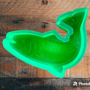 SPOTTED TROUT Fish Mold for Freshies, Soap Mold, Wax Melt, Oven Safe Silicone Mold, Candle Mold, For Him, Clay Sculpt, aprx 4&quot;×4&quot;×1&quot; deep