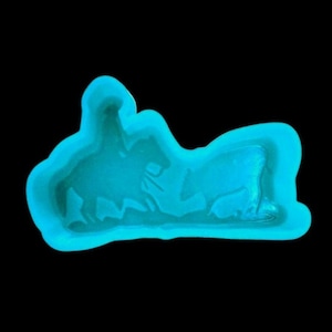 Cutting Horse Silicone Mold: Rodeo Decor, Resin Craft, Soap Making (3"x5"x1")