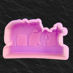 Molde de vaquero arrodillado para hacer jabón Freshie, molde de cera para velas, decoración country western, molde de resina de silicona apto para horno, aprox. 7,6 cm × 12,7 cm × 2,5 cm de profundidad