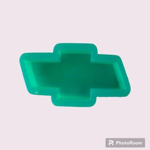 Small CHEVY BOWTIE Mold for Freshies, Vent Mold, Soap Mold, For Him, Wax Melt Mold, Emblem Mold, Oven Safe Silicone, aprx 2&quot;×3.25&quot;×.75&quot; deep