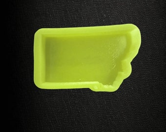 MONTANA Mold for Freshies, Soap Mold, Freshy Mold, Wax Mold, State Shape Mold, Clay Sculpting, Oven Safe Silicone, aprx 3" x 4.75" x 1" deep