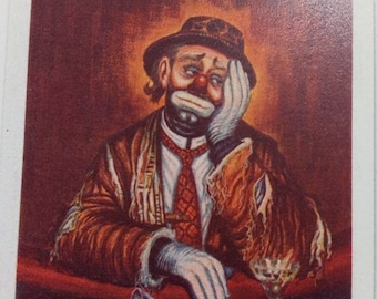 Double Martini Clown by George Crionas limited edition numbered lithograph hand signed rare autograph with LOA letter of Authenticity