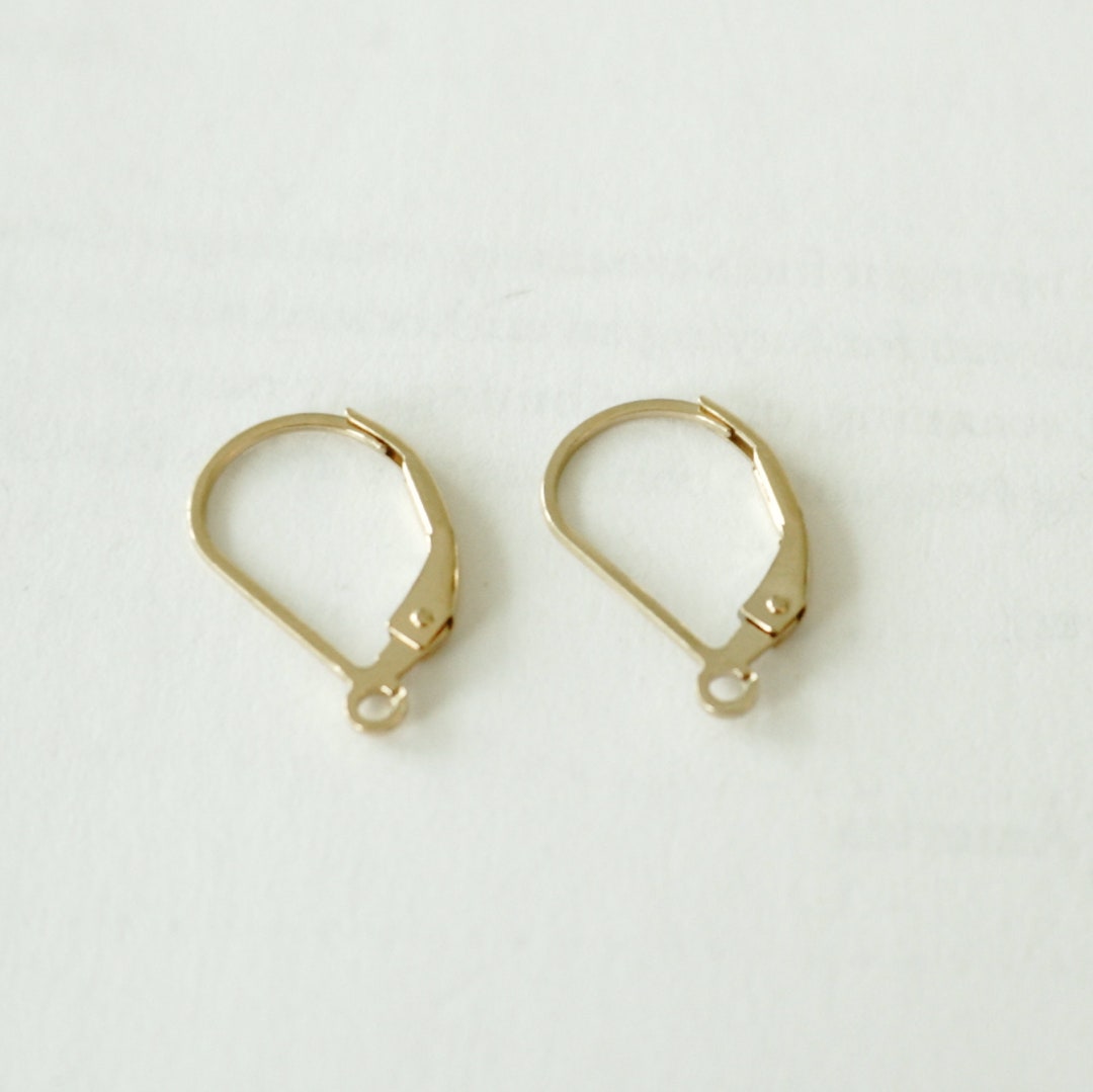 Leverback Conversion Kit 2pcs 14K Gold Filled Leverback Earring Findings, Standard ...