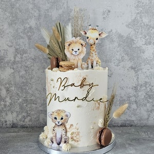 Safari/jungle themed cake topper set