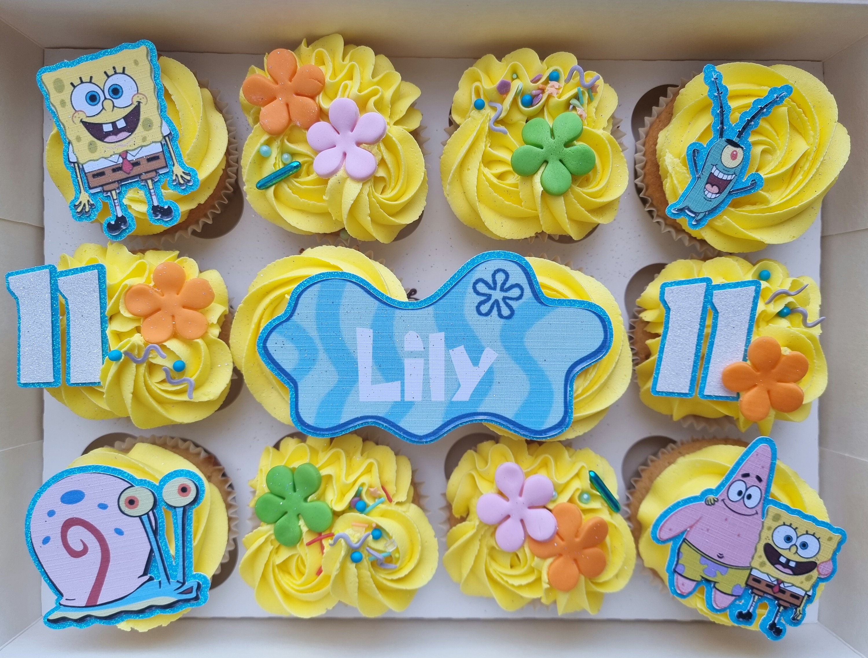 Spongebob Cupcake Toppers Etsy