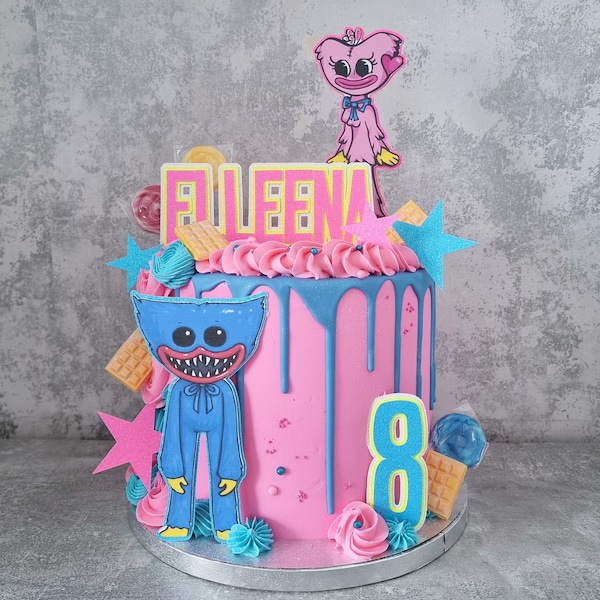 Kissy Kissy and Huggy Wuggy Cake Topper Etsy UK