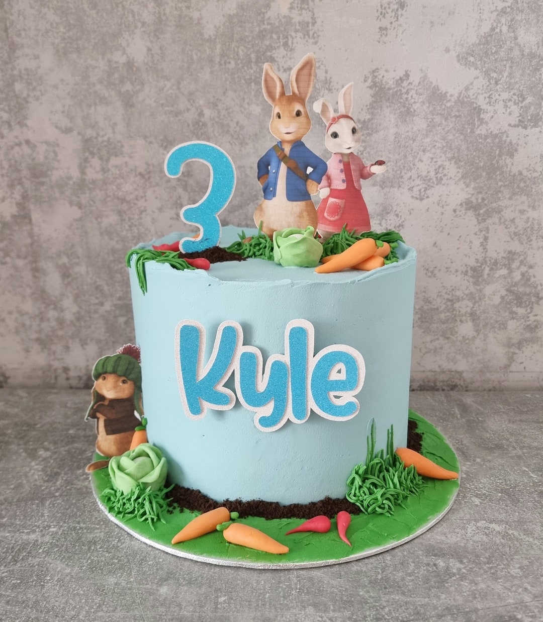 Rabbit Cake Topper Set - Etsy UK