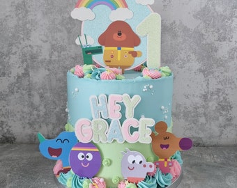 Duggee pastel cake topper set