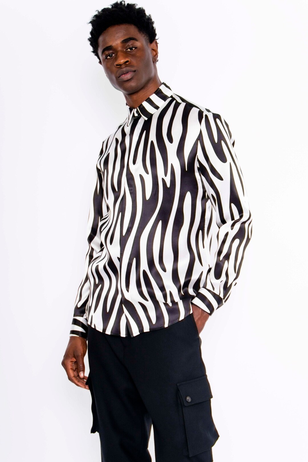 Zebra Long Sleeve Shirt Etsy