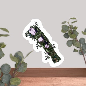 Sage Bundle Sticker | Witchy Stickers | Occult Stickers | Witchy Decor | Pagan Decor | Cleansing