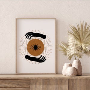 Large Minimal Art, Brown Boho Art, Neutral Tone PRINTABLE Art, Boho Print, Living Room Wall Decor, Modern Wall Art, DIGITAL DOWNLOAD