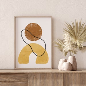Large Minimal Art, Brown Abstract Art, Neutral Tone PRINTABLE Art, Abstract Print, Living Room Wall Decor, Modern Wall Art, DIGITAL DOWNLOAD