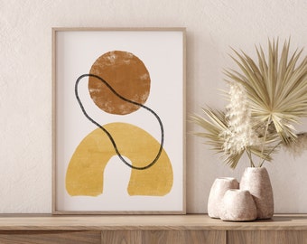 Large Minimal Art, Brown Abstract Art, Neutral Tone PRINTABLE Art, Abstract Print, Living Room Wall Decor, Modern Wall Art, DIGITAL DOWNLOAD
