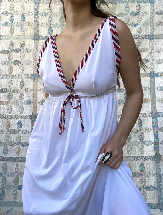 Vintage 1960's I.Magnin White Nylon Slip Dress