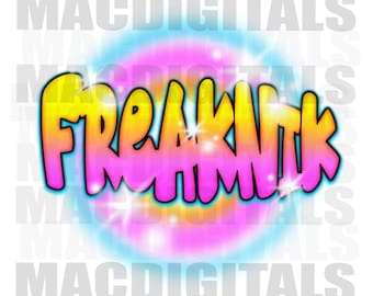 Freaknik, Freaknik de los 90, Diseño de aerógrafo, Aerógrafo digital, Descarga digital, Sublimación, Serigrafía, DTF, PNG SOLAMENTE