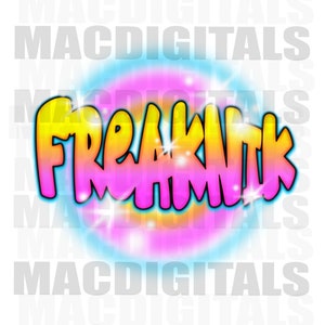 Freaknik, 90&#39;s Freaknik, Airbrush Design, Digital Airbrush, Digital Download, Sublimation, Screen Printing, DTF, PNG ONLY